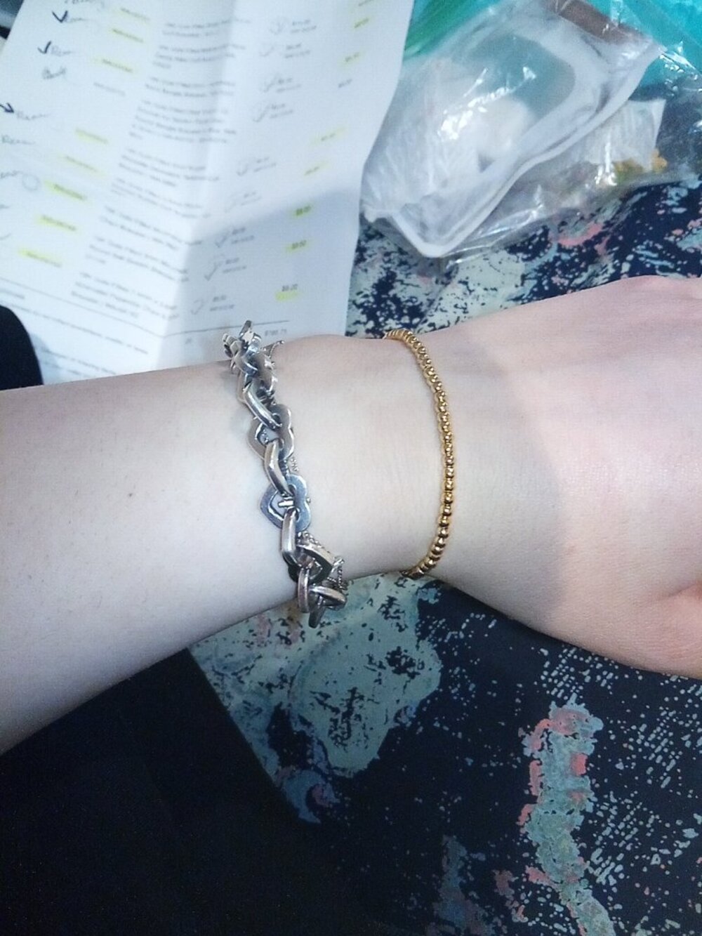 16k gold filled 3mm minimalist round ball stretch bracelet
